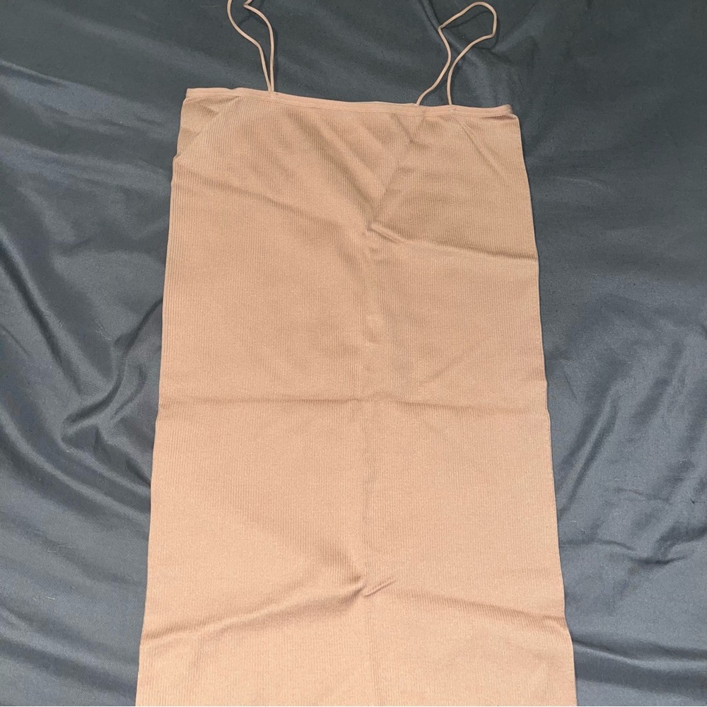 Wild Fable Beige Ribbed Bodycon Dress